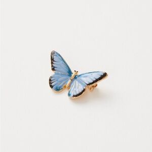 Enamel Blue Butterfly Brooch by Fable England